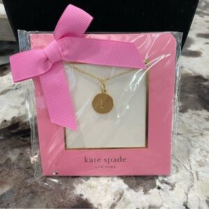 NWT Kate Spade Gold Tone Letter L Initial Pendant
